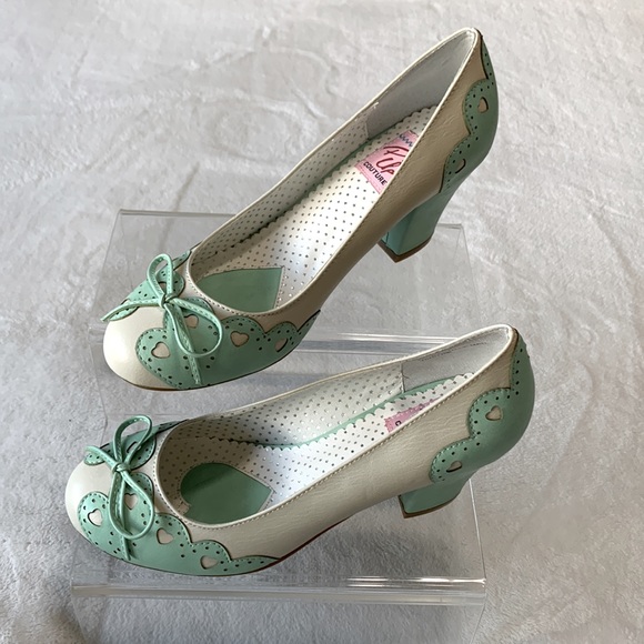 Mint cream PIN UP COUTURE shoes Wiggle-17 - Picture 13 of 16